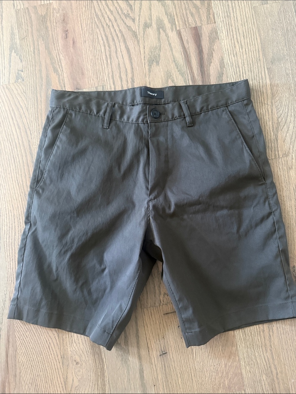 Theory Men's Zaine techy chino Flat-Front Shorts 30